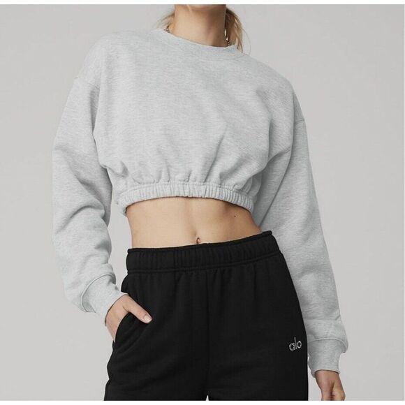 Alo Yoga Tops - Alo XS Devotion Pullover Fleece Crop Top